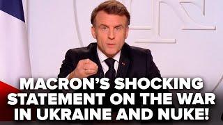 Macron's NEW Statement on the USE of French NUKE in UKRAINE'S WAR against RF! The global WAR soon