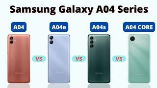 Samsung Galaxy A04 Series Comparison | A04 vs A04e vs A04s vs A04 Core