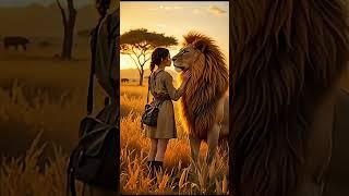 Hybrid AI Animations of Woman + Animals  #aianimation #youtubeshorts