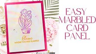 Create Subtle Backgrounds by Water Marbling Using Liquid Watercolors | Hero Studio Clear Stamps