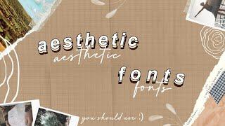 35 popular aesthetic fonts | 2020