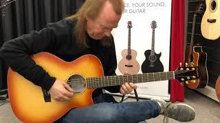 David Becker With his new Homestead Guitar