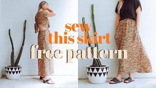 DIY skirt FREE PATTERN | Sewing tutorial