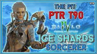 S6 PTR Ice Shards Sorc Tier 90 Pit Clear - Diablo 4