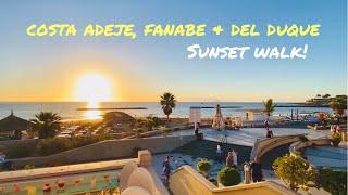 Tenerife Costa Adeje, Fanabe & Del Duque SUNSET WALK ️ 4K