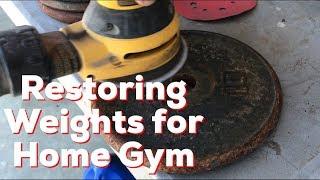 Restoring & Painting Weights for a Home Gym - DIY - How to