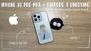 (EN) iphone 16 pro max, airpods 4 unboxing and accessories, testing camera 