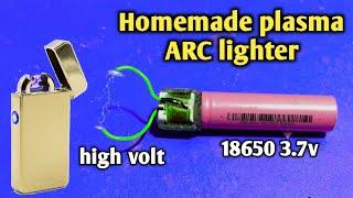 Plasma ARC lighter | how to make an arc lighter | homemade plasma lighter | flameless lighter