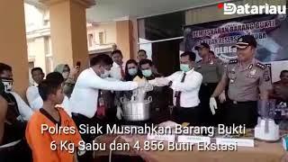 Pemusnahan BB Narkoba Polres Siak