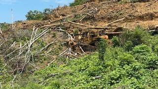 How to Efficiently Form Palm Terraces in the Mountains with the D6R XL Bulldozer