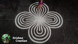 Margazhi madham special kolam | Easy padi kolam design with 3x1 dots | Dhanurmasam muggulu