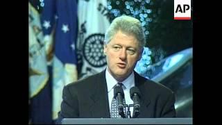 USA: KOSOVO CRISIS: BILL CLINTON WARNING TO MILOSEVIC (2)