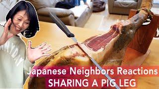 I Shared a Whole Pig Leg with my Japanese Neighbors | Their Reactions are Priceless