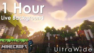 Minecraft - River - Ultrawide Live Background (1 Hour)