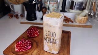 Pomegranate iced coffee | Different iced coffee made with pomegranate#drinkland#latte#pomegranate