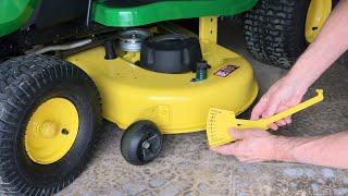 John Deere S130 Level Mower Deck & Spring Tune Up @DIY Boomers