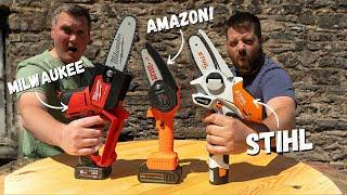 Mini CHAINSAW Hatchets Cheapest on AMAZON vs STIHL vs MILWAUKEE are they…