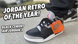 Retro Jordan 3 Black Cement! Review & On Feet!