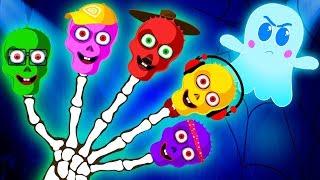 Scary Songs For Kids | Funny Skeletons Finger Family and More Spooky Songs by Teehee Town