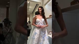 Gorgeous blue floral wedding gown from the Nardos Design Spring 2025 Bridal Collection #bride