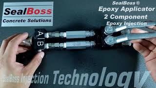 Epoxy Injection Pump Applicator 2 Component Anti Return Valve System Plastic Static Mixer SealBoss