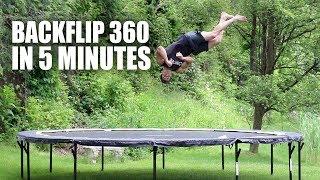 Learn Backflip 360 On A Trampoline In 5 Minutes Easy