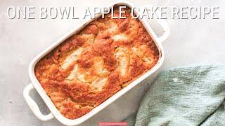 One Bowl Apple Cake  (Easy Recipe)