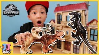 인도랩터와 공룡 배틀! 최강 쥬라기 공룡 레고 장난감 배틀 상황극 Jurassic world LEGO Pretend play [제이제이 튜브-JJ tube]