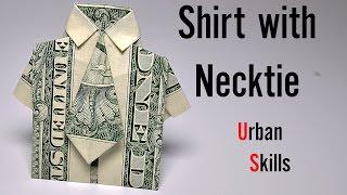 Dollar Origami: Shirt with Necktie | Easy tutorials and how to's for everyone #Urbanskills