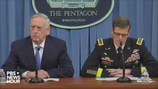 Watch Defense Sec. Mattis and CENTCOM Commander speak on Syria attack