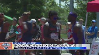 Indiana Tech men's track team wins 4x100 relay at 2023 NAIA Outdoor National Championship Meet