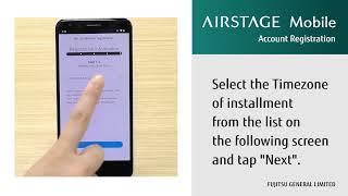 AIRSTAGE Mobile Set up - Account Registration | FUJITSU GENERAL