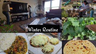 Winter Morning routine| Healthy Dal tadka, Bhakhri roti recipes| Family vlog