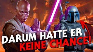 Wieso wurde Jango Fett so leicht von Mace Windu besiegt?