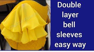 Double layer bell sleeves सीखे आसानी से