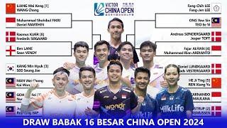 Draw & Jadwal Babak 16 Besar China Open 2024 Besok Pukul 08:00 WIB Live BWF TV #chinaopen2024