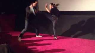 Iko Uwais and Yayan Ruhian fight demo @ The Raid 2 screening