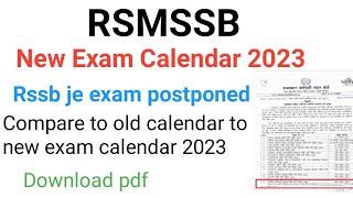 rsmssb new exam calendar 2023 | rssb je exam date | rsmssb exam calendar 2024 | rsmssb exam calendar