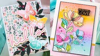 Multi-Color Stamping + Incorporating Patterned Paper + Blog Hop