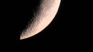 Moon from Rome 19/08/2015 Celestron 80 EQ filmed with IPhone