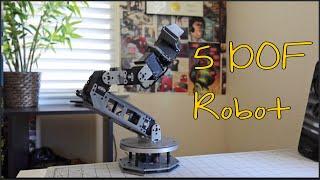 3D printed 5 DOF Robot Arm using Dynamixel AX12A Motors