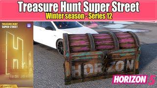 Forza Horizon 5 How to Complete Treasure Hunt Super Street - Winter season Series 12