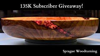 Woodturning - 135,000 Subscriber Giveaway and New Temporary Shop Tour