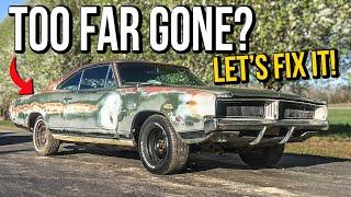 REVIVING My 1969 Charger! How Bad Is It? Floor Pans and Paint!