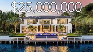 Inside a $25,000,000 Florida MEGA MANSION with SPA, GYM, ELEVATOR & BAR