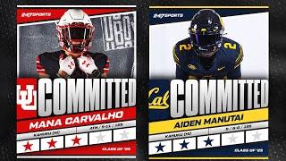 WATCH: Mana Carvalho commits to Utah | Aiden Manutai commits to Cal