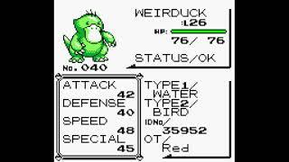 Pokemon Green Red Prototype Beta Type Water Bird Weirduck