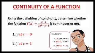 CONTINUITY OF A FUNCTIONS