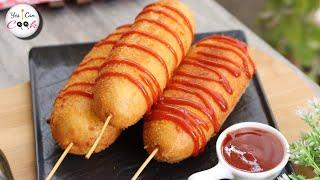 Korean Corn Dog Recipe by (YES I CAN COOK)