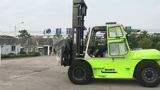 SNSC 10ton diesel forklift with Glass Handler